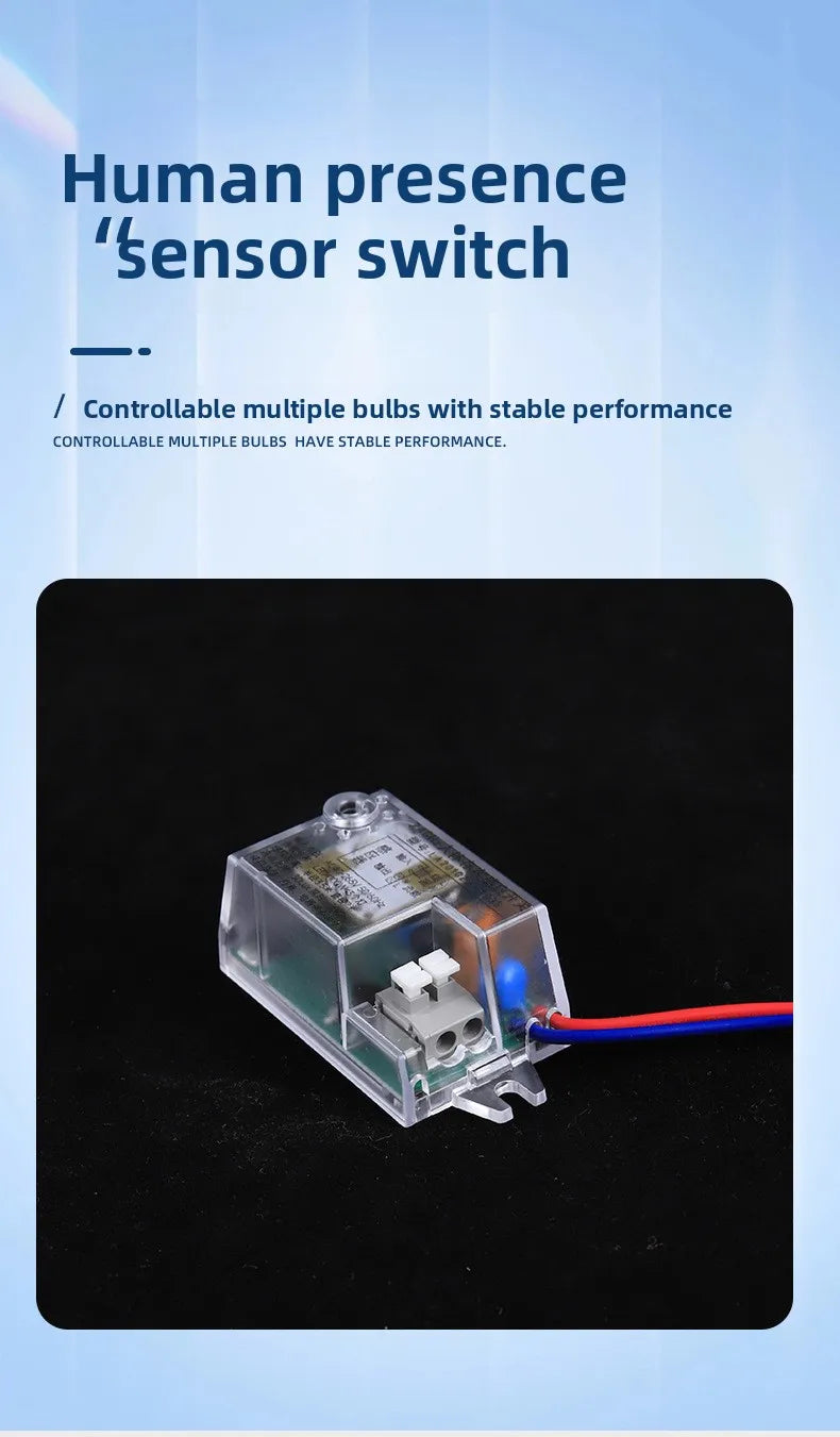110V-220v Human Presence Sensor 24G Microwave Radar Controller Detection Micro-motion Breathing  Motion Sensor Switch