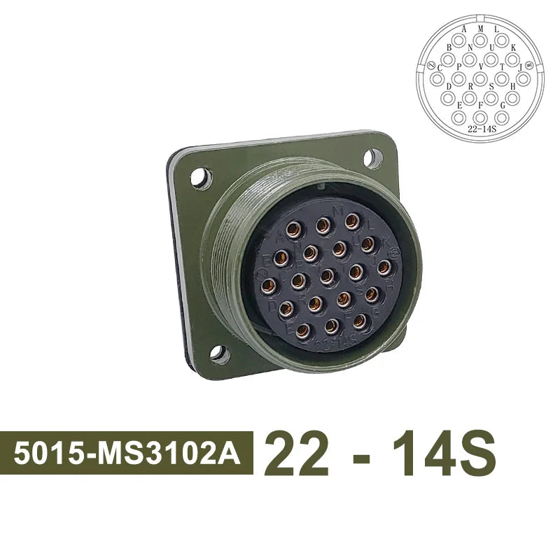 MS3102 MS3106 MS3108 Military Specification Connector 5015 MIL STD 8pin 19pin Plug&Socket 22-14 22-23 MIL-C Circular Connectors