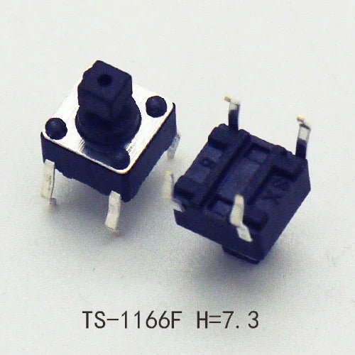 10PCS 6X6X7.3mm 4PIN DIP SMT Momentary Tact Button H=8.7mm With Cap Mini Push Button