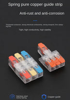 Quick Wiring Terminal Push-in Wire Connector Splitter Mini Universal High power Butt Terminal Block Led Light 1 in Multiple Out