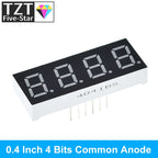 0.4 Inch Digital Tube LED Display 1Bit 2 Bit 3 Bit 4 Bit Clock Common Anode Cathode 0.4" 7 Segment Led DIY Red Board for arduino