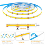 12V 24V Touch Dimmer COB LED Strip Light Hand Sweep Induction Switch US EU Power Kit Flex 320LEDs Tape Bedroom Kitchen Lighting