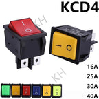 1 PCS,30/40A 250V AC High Current,ON/OFF,Special for Eelding Machine,KCD4,Sterling Silver Point,Rocker Power Button Switches