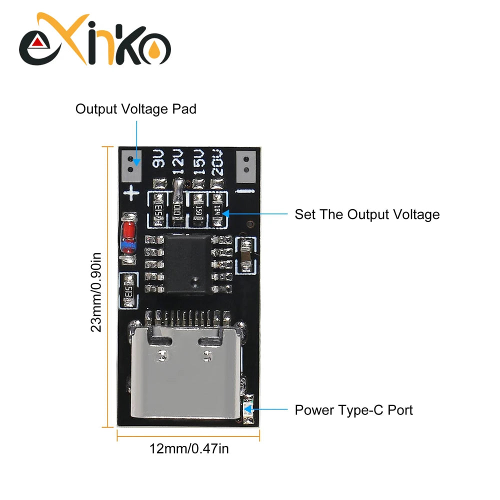1-10pcs Type C PD2.0 PD3.0 Fast Charge Trigger Polling Detector USB Boost Power Supply Change Module Charger Board