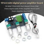 Liludin DC 12V 24V 80W X 2 Dual Channel Digital Audio TPA3116D2 Treble Bass Regulating Preset Pre Amplifier Board Module XH-M567