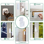 5pcs/10pcs Wireless Door Window Sensor Alarm 95db Anti-theft 433mhz Door Contact Detector Magnetic for Home Security Protection