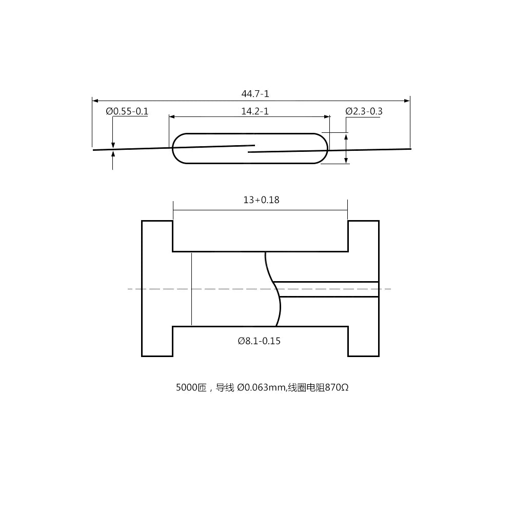 100pcs Reed Switch Magnetic Switch Normally Open Normally Closed NO NC Magnetic Conversion Sensor Induction Switch 4*28MM 1.8*10