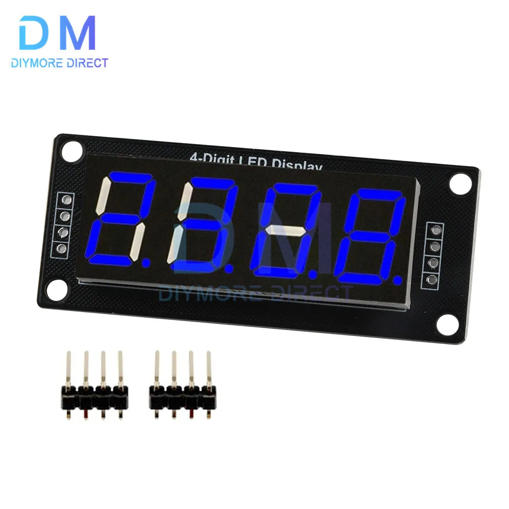 TM1637 LED Display Module for Arduino 4 Digit 7 Segment 0.56 inch Time Clock Indicator Tube Module Red Blue Green Yellow White