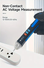 Non-Contact Voltage Tester Pen Smart Voltage Detector Infrared Indicator 12-1000V Test Pencil Breakpoint Finder With Flashlight