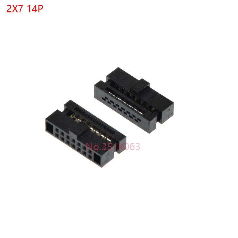 5/10pcs 1.27mm Pitch Fc-6/8/10/16/20/40 Pin Female Header Idc Socket Connector For 0.635mm Flat Ribbon Cable Wire 6p 10p 20p 40p
