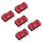 5Pcs Micro Switch Miniature Roller Lever Type Xss-5 250Vac 3A High Sensitivity Momentary Action Limit Switches for Appliance