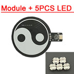 0~35mm Wireless Power Supply Transmitter Coil Induction Integration TYPE-C USB DC 5V + 5pcs Receiver Led Lamp