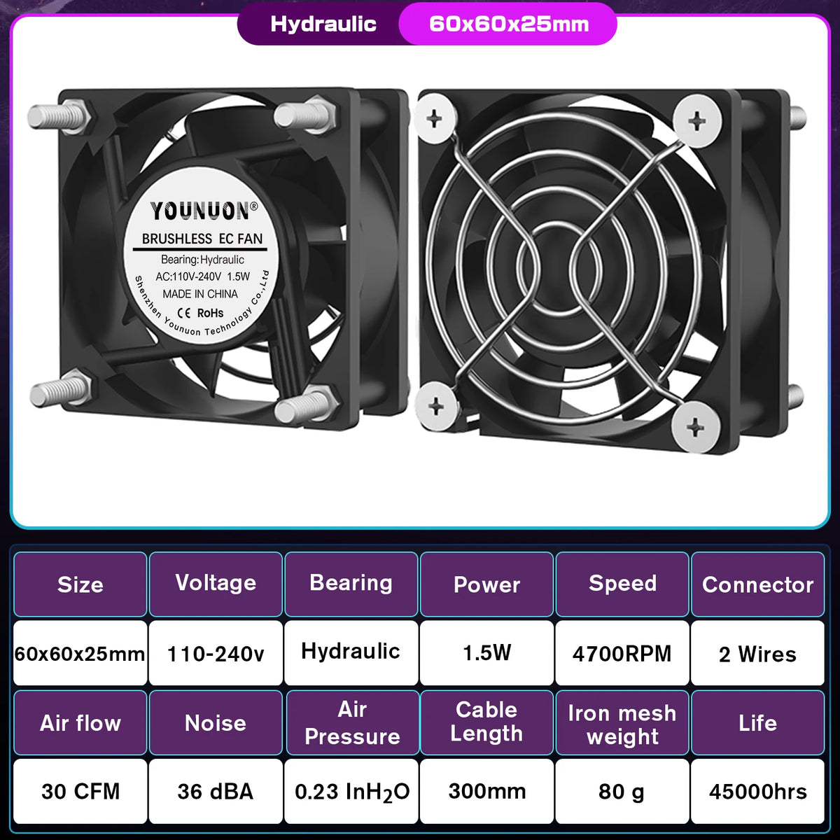 1PCS EC Brushlee Fan 6025/8025/9225/12025/12038/12032 AC 110V 115V 120V 220V 240V Cooling Cooler Fan