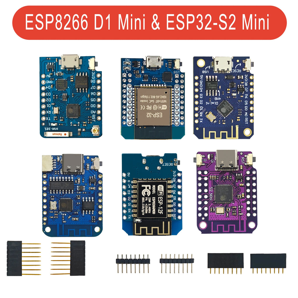 Wireless D1 Mini Pro Development Board ESP8266 ESP32-S2 WiFi Bluetooth IoT 16MB 4MB TypeC for Arduino NodeMCU Starter Kit Module