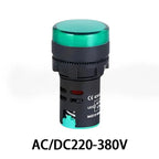 Indicator Signal Lamp Light AD16-22DS 22mm Panel Mount DC 12V 24V 110V 220V 380V Red Green Yellow Blue White LED Bulbs 20mA