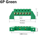Blue White Green Bridge Design Zero Line 4-12 Pole Screw Brass Copper Grounding Strip Terminal Block Connector Earth And Neutral