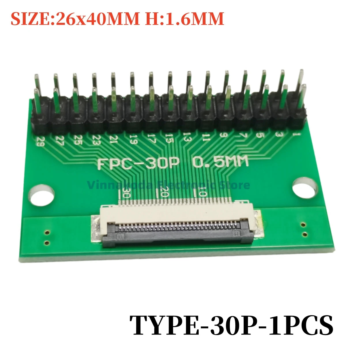 1PCS FFC/FPC Conversion Board 0.5mm Connector to 2.54MM Double Row Bent Pins 4/10/14/15/16/22/26/30/32/36/42/45/60/64/68/80/96P