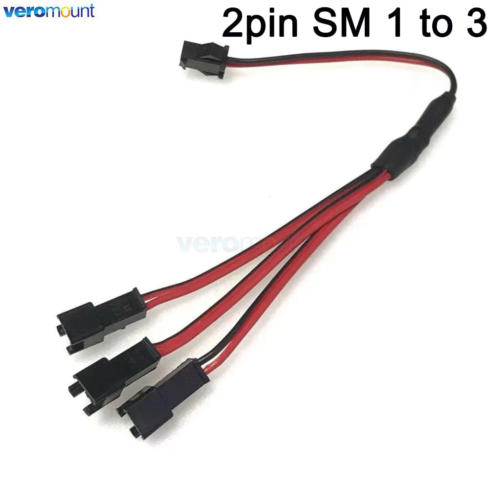 2Pin 3Pin 4Pin SM Splitter Connector 1 to 2 3 4 LED Connector JST Male Female Connector Wire Cable For WS2812 LED Strip Light