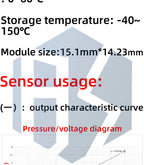 XGZP040 Air Pressure Sensor Module: 0-40KPA (Air/Water Pressure, Level & Depth) – Compatible for Arduino