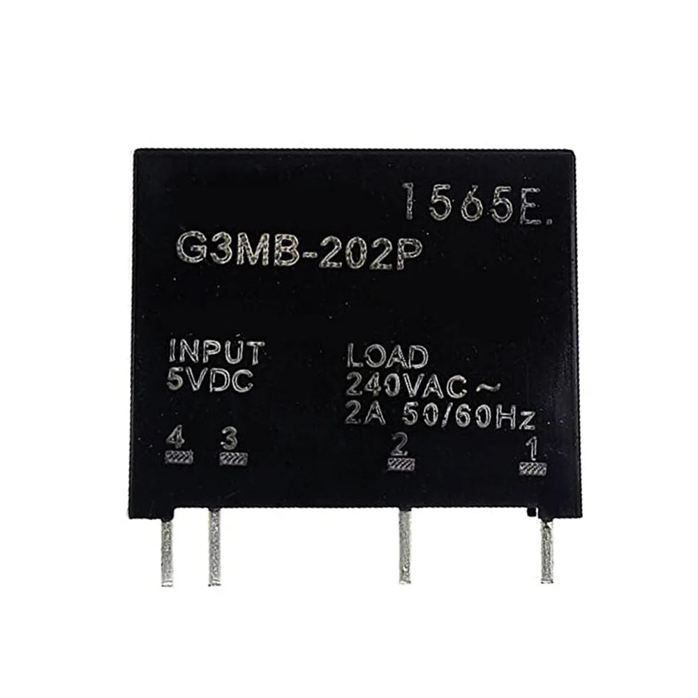 5PCS Relay Module G3MB-202P G3MB 202P DC-AC PCB SSR In 5V DC Out 240V AC 2A Solid State Relay Module