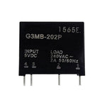 5PCS Relay Module G3MB-202P G3MB 202P DC-AC PCB SSR In 5V DC Out 240V AC 2A Solid State Relay Module