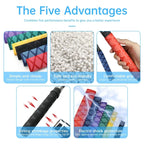 X Pattern Black 15 18 20 25 30 35 40 50 60mm Heat Shrink Sleeve for Fishing Rod Grips Non Slip-Insulation-Waterproof Wrap Tubing