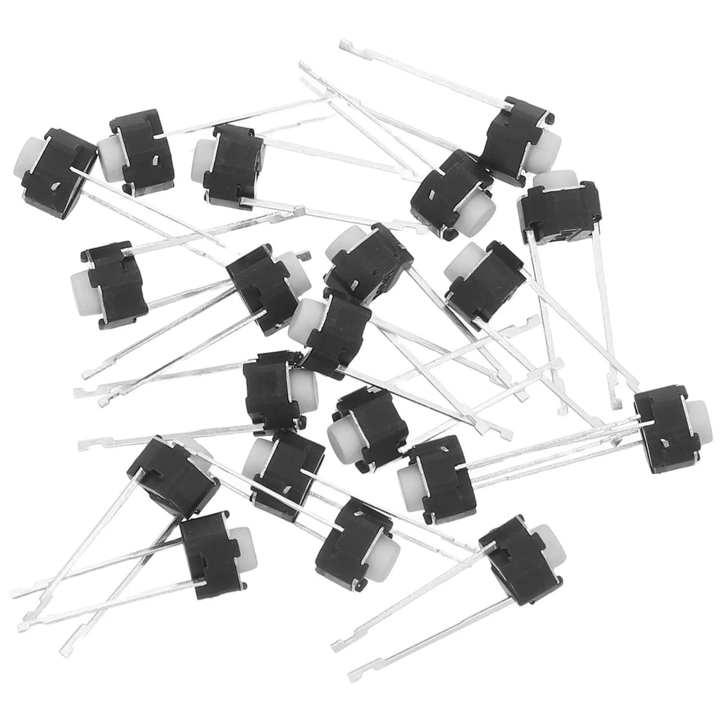 20Pcs Micro Tactile Push Button Switch Kit Precise Instant Tactile Response Momentary Surface Mount 2 Pin Round for Breadboard