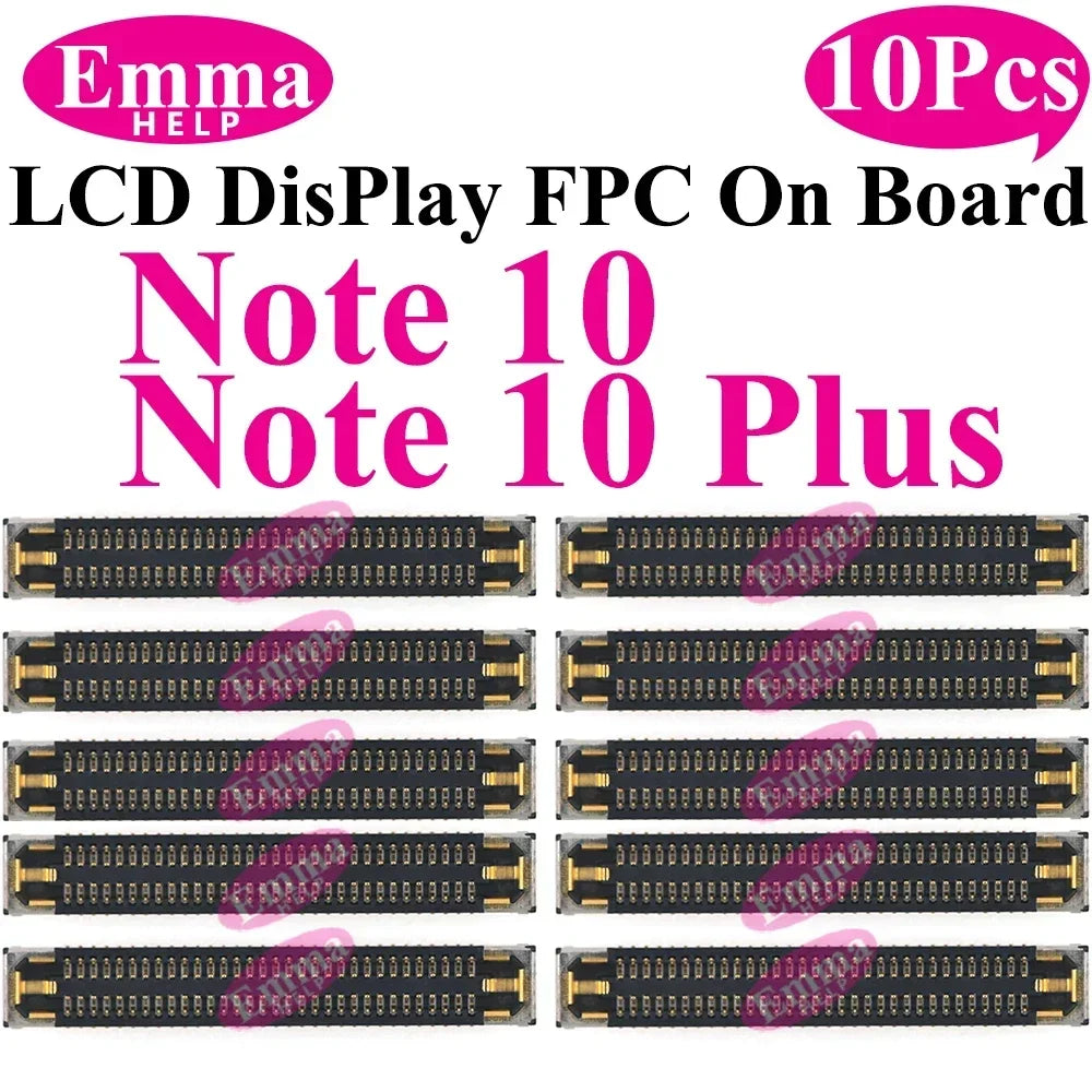 10Pcs Display Connector On Board for Samsung S24 Plus S23 Ultra S22 S21 S20 FE Note 20 S10 LiteLCD Screen FPC On Mainboard Plug