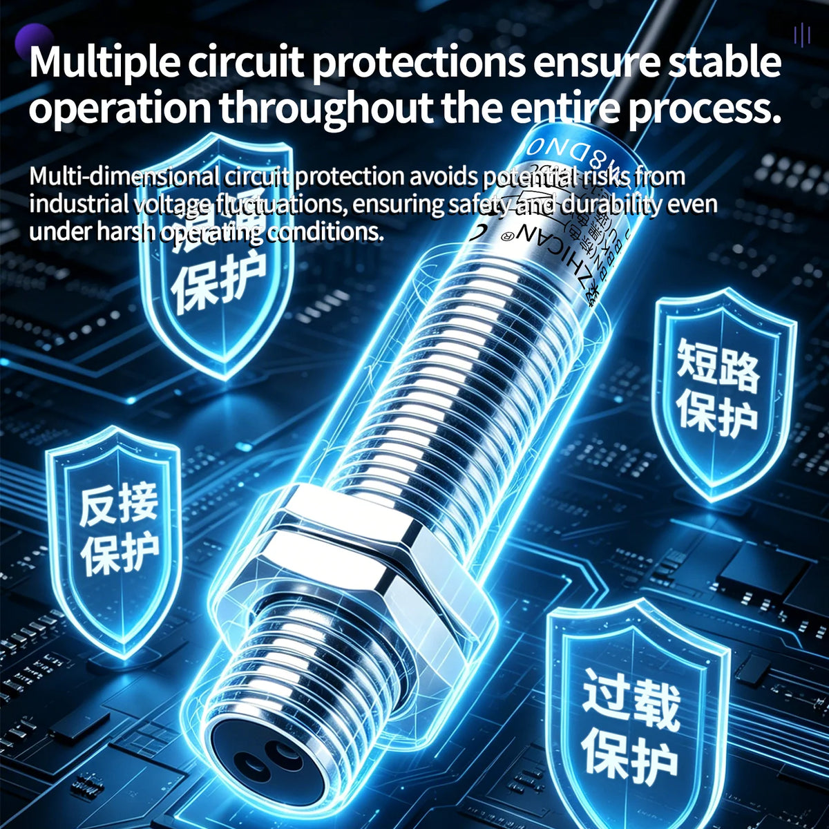 ZHICAN ZC3J M8 M12 M18 Infrared Photoelectric Sensor Diffuse Reflective Adjustable Sensing Distance NPN PNP NO NC