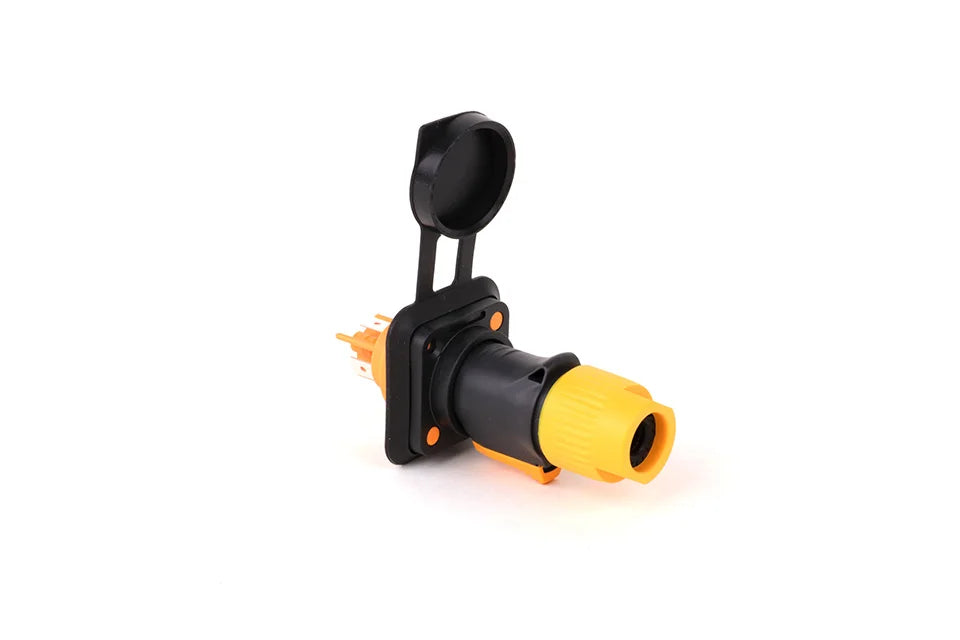 2pcs 3Pins Waterproof IP65 Grade Locking Powercon Male Plug Jack Female Chassis Socket Cable Wire Connector