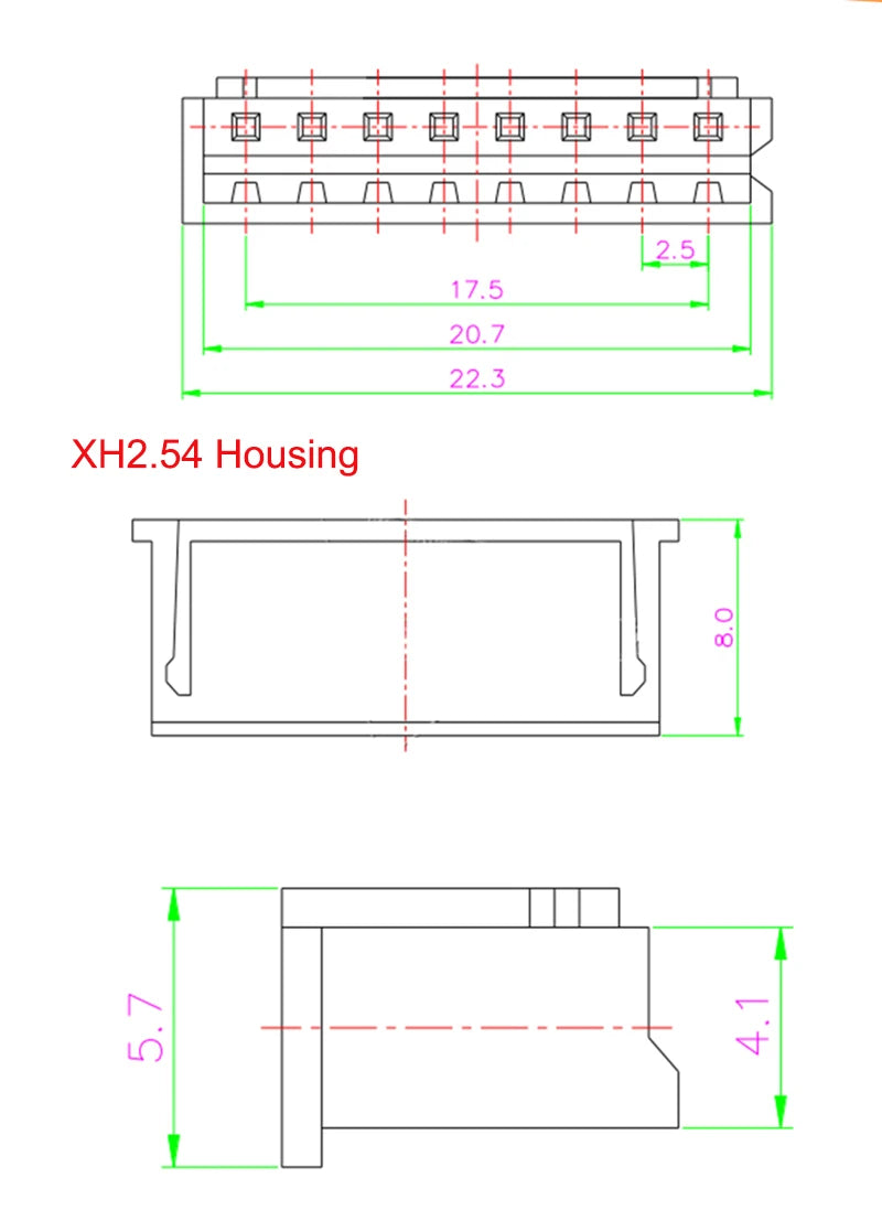 10pcs 20cm JST1.25 PH2.0 XH SM2.54 2P3P 4P 5P 6P Male Female Plug Butt-joint Aerial Docking Crimp Terminal Wire Cable Connector