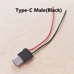 1/2/5PCS Type-C Male 2Pin Wired Connector Power Bank Dedicated 4Pin Waterproof Female Socket With Solder Wire For Electronics