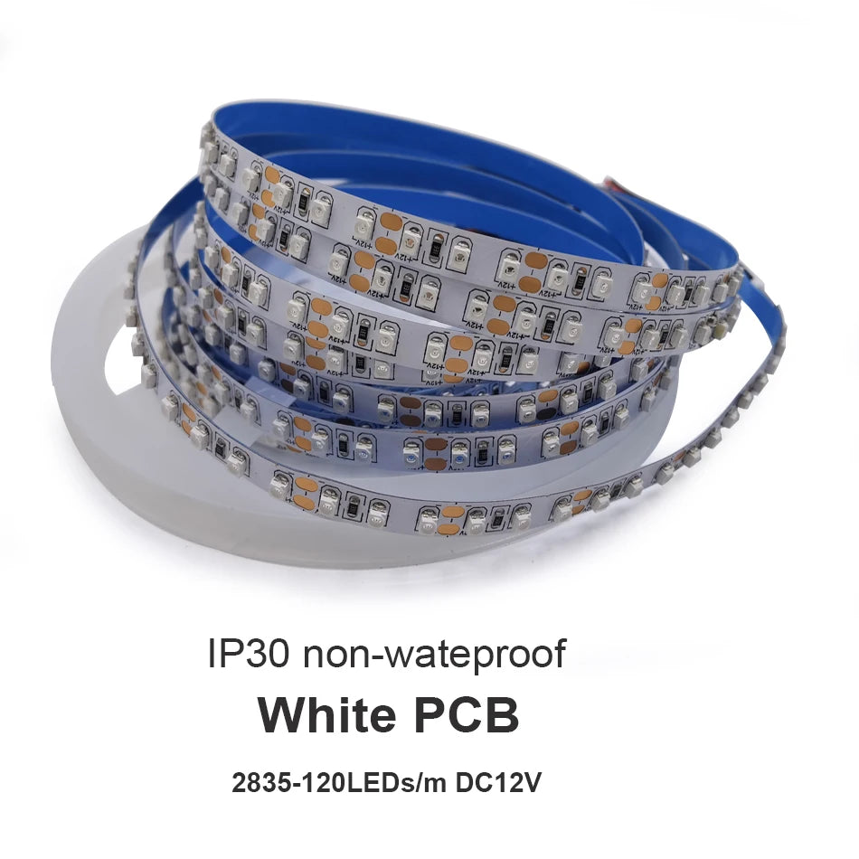 3528 Orange led strip light 2835 DC12V 120LEDs/m 8mm PCB Flexible Tape light stirp 600LEDs Tira Home Decor Lamp Car Lamp  1m/5m