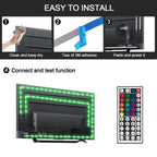 DC 5V USB RGB LED Strip Kit Black PCB Bluetooth/3Key/44Key IR Remote Control Flexible Ribbon Led TV BackLighting