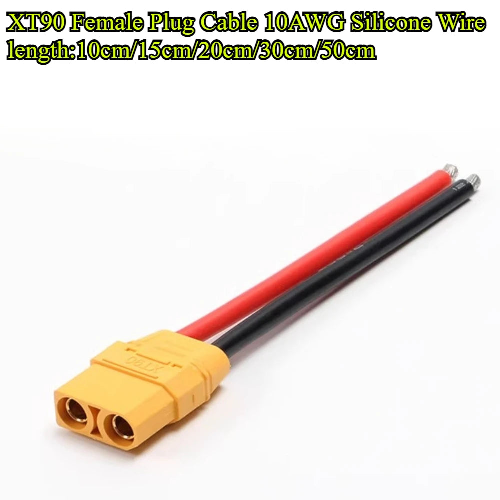 1/2Pcs XT90H XT90 XT90S Plug Male and Female Connector 10/15/20/30/50cm 10AWG Silicone Wire for RC Lipo Battery FPV Racing Drone