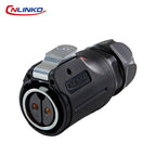CNLINKO M24 PBT Waterproof Circular Solder Type Connector Female Plug+Male Mating Socket for Industrial Signal & Power Systems