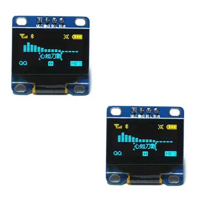 1/2/4/8 PCS 0.96" OLED Display 128x64 I2C SSD1306 Blue/Yellow LCD Display Module for Arduino Raspberry Pi ESP32 DIY Electronics