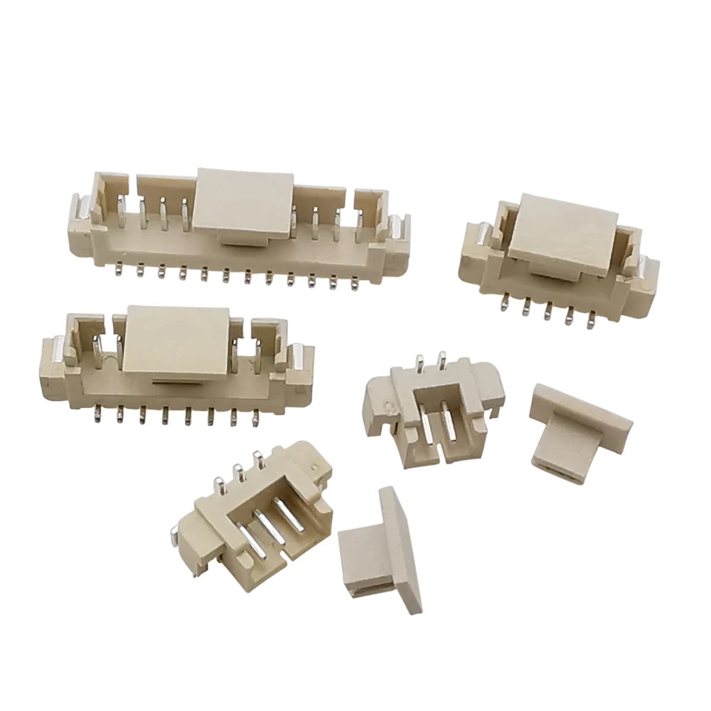 50Pcs JST 1.25mm 2/3/4/5/6/7/8/9/10/12 Pin Male SMD Vertical/right Angle Type Header Socket Connector For JST 1.25MM Wires