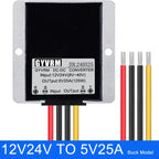 GYVRM DC DC 12v 24v to 5v Voltage Converter 1A 2A 3A 5A 10A 15A 20A 25A 30A 40A Step Up Down Buck 5v Voltage Reducer