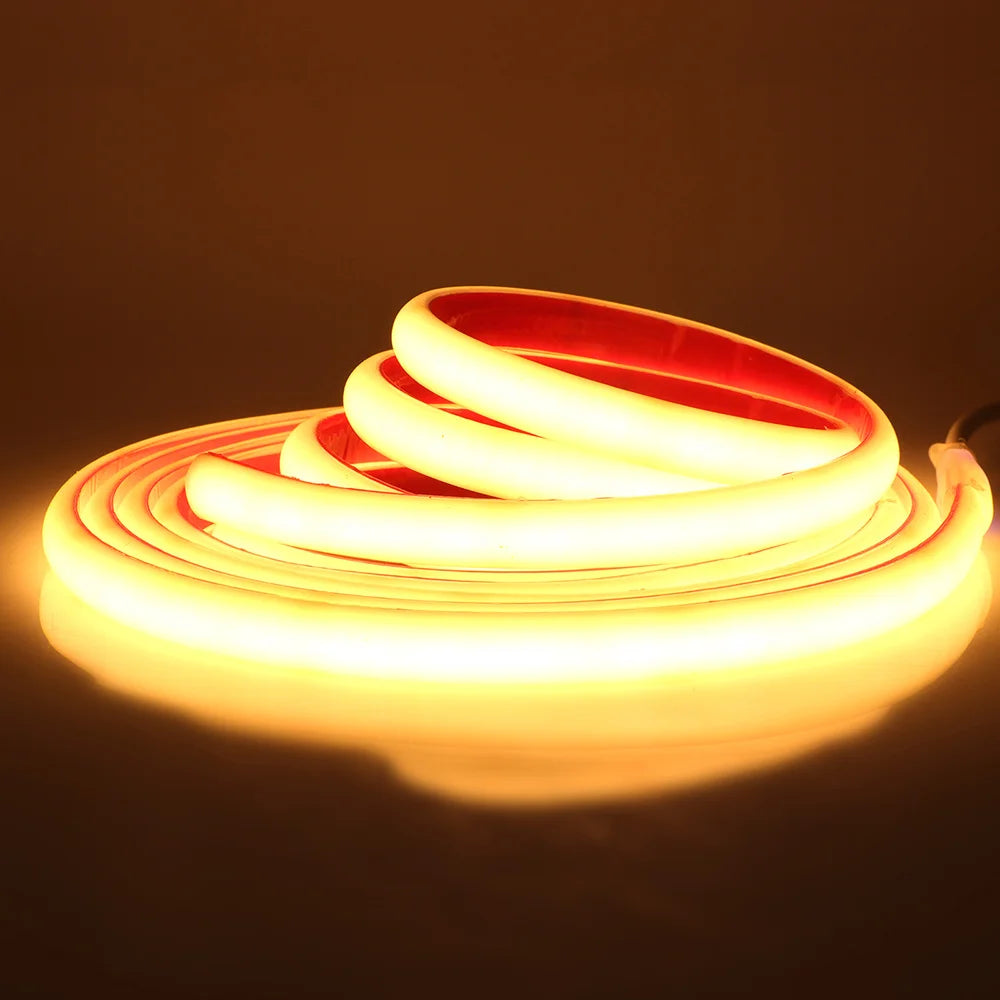 COB Led Neon Strip IP68 Waterproof 12V 24V Light Tape 320 LEDs Flexible Milk Tube Liner Lighting 10 Colors 0.5m 1m 2m 3m 4m 5m