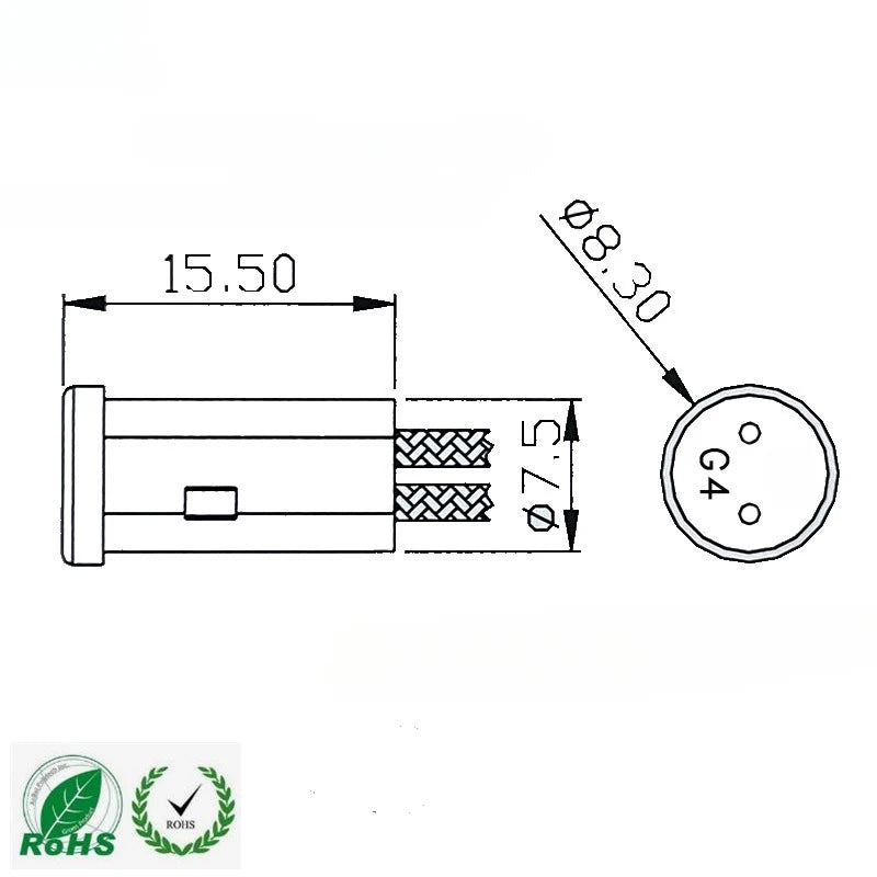 20pcs G4 DC Halogen LED Ceramic Light Socket G4 LED Lamp Base Holder with 10cm 20cm 50cm 150cm High Temperature Resistant Wire