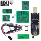 CH341A CH341B 24 25 Series EEPROM Flash BIOS USB Programmer Module + SOIC8 SOP8 Test clip + 1.8V adapter + SOIC8 Adapter DIY KIT