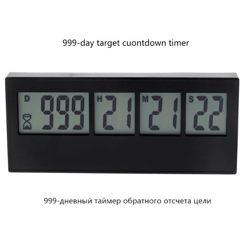 Days Countdown Clock LCD Digital Screen Kitchen Timer Event Reminder for Wedding Retirement Lab Cooking Kitchen