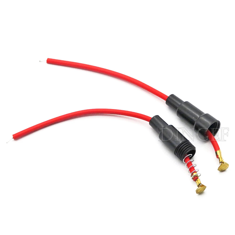 5Set 5*20mm 6*30mm Glass Fuse Holder Screw Type 5X20mm with 22AWG Wire Cable 250V 5X20MM Glass Fuse Tube Fuse Casing 6x30mm
