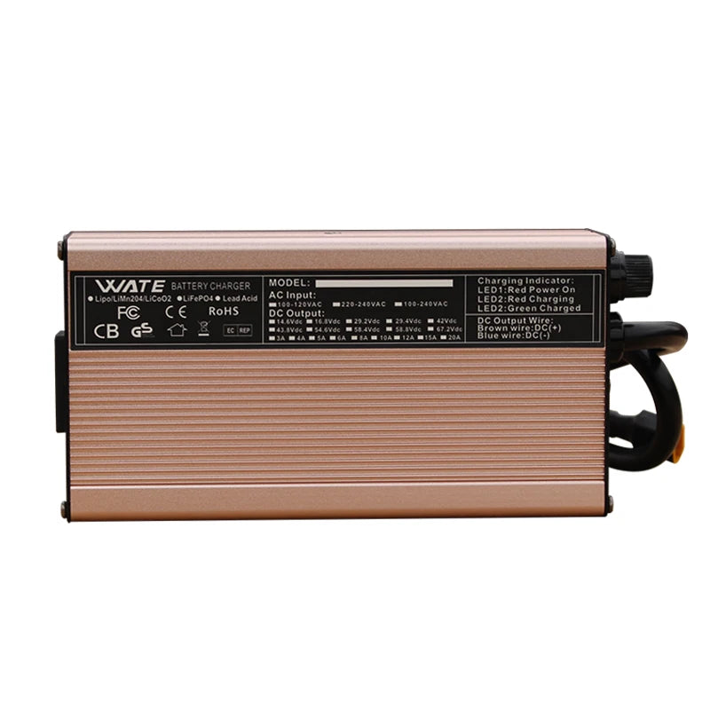 29.4V 20A Charger Smart Aluminum Case Is Suitable For 7S 24V Li-ion Lipo Battery Fast Charger