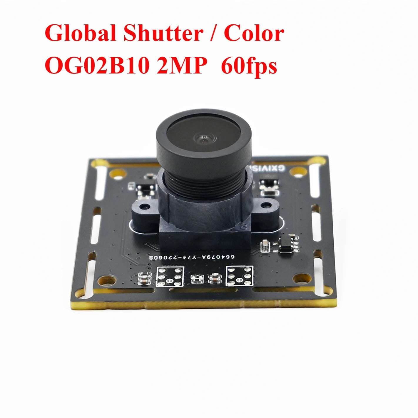 2MP 60FPS Color Global Shutter Camera Module,OG02B10,1600x1200 USB Drive Free,High Speed Capture,For Android/Windows/Linux