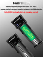 LiitoKala Lii-100C Lii-100 B Battery Charger For 18650 18350 26650 16340 RCR123 14500 3.7V 1.2V Ni-MH Ni-Cd 2A USB Smart Charger
