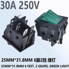 5pcs 30A 250V KCD2 KCD4 Rocker Switch DPST 4 Pin 6Pin Red Lighted 120V Rocker Toggle Switch ON Off Heavy Duty 22*29 High voltage