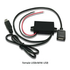 12V24V to 5V 3A Charging Converter DC to 12V to 5V Step Down Converter with Female/MICRO/TYPE C/MINI USB for Car Motorcycle
