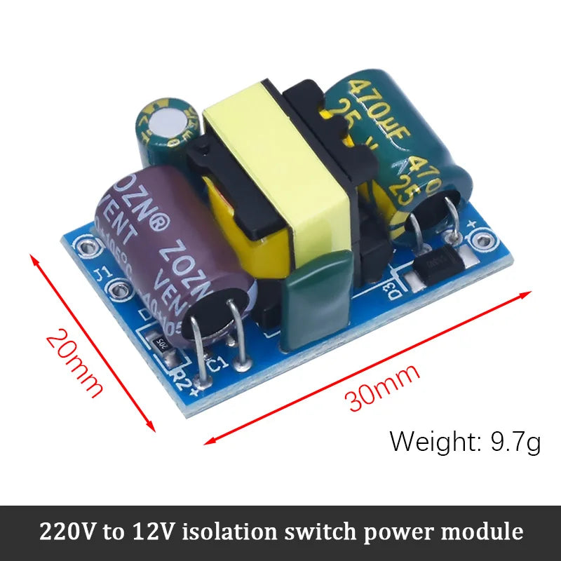 AC-DC 3.3V/5V/12V Precision Buck Converter AC 220v to 5v DC step down Transformer power supply module 1A 12W
